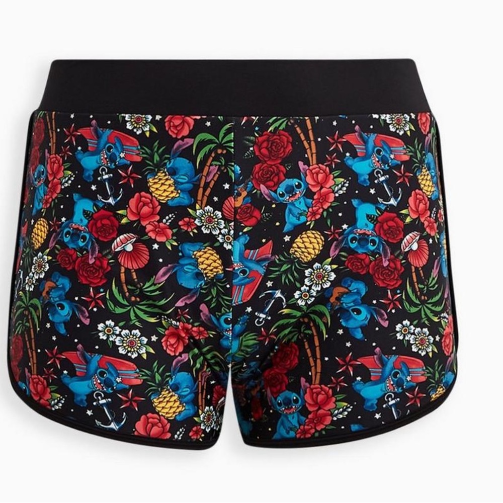 Torrid swim shorts lilo and stitch tattoo dolphin shorts